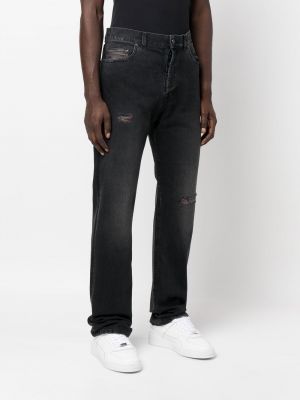 Straight fit džíny s oděrkami Missoni černé