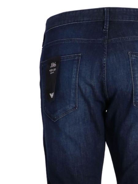 Slim fit kitsa lõikega teksapüksid Emporio Armani sinine