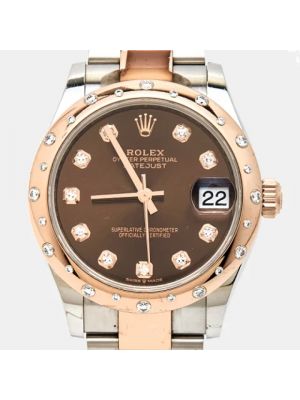 Relojes de acero inoxidable Rolex Vintage marrón