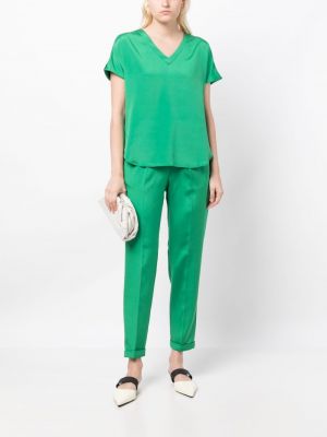 Bluse mit v-ausschnitt Kiton grün