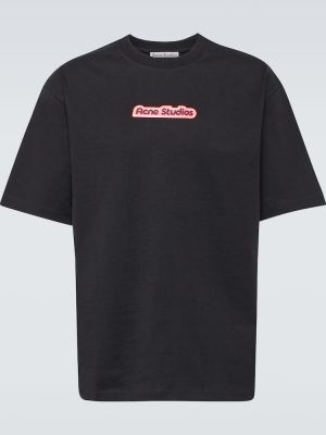 T-shirt aus baumwoll Acne Studios schwarz