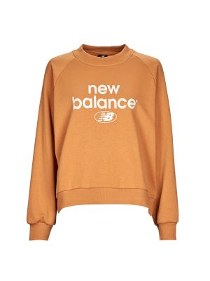 Fleece pulóver New Balance narancsszínű