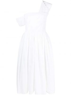 Pamučna večernja haljina Alexander Mcqueen bijela
