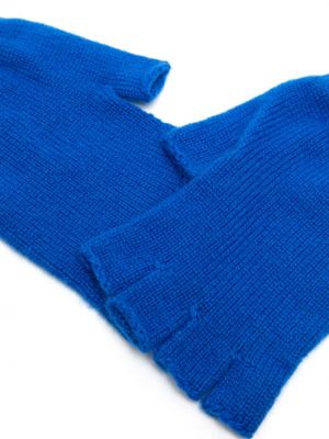 Rękawiczki z kaszmiru Pringle Of Scotland niebieskie
