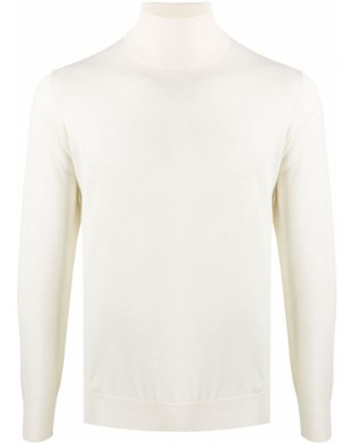 Jersey de cuello vuelto de tela jersey Dell'oglio blanco