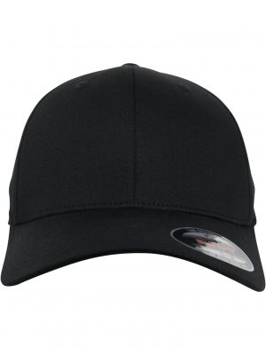 Памучна шапка Flexfit черно