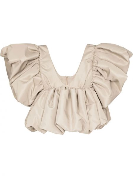 Ruffle v-hals kort bluse Kika Vargas