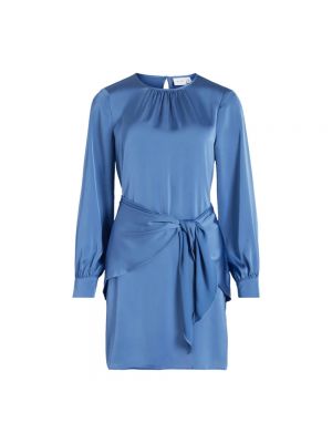 Sukienka mini z długim rękawem Vila niebieska