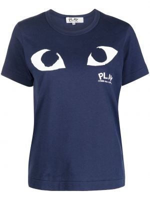 T-shirt con stampa Comme Des Garçons Play blu