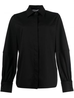 Βαμβακερό πουκάμισο Max Mara Vintage μαύρο
