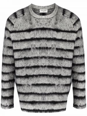 Dzianinowy sweter Saint Laurent szary