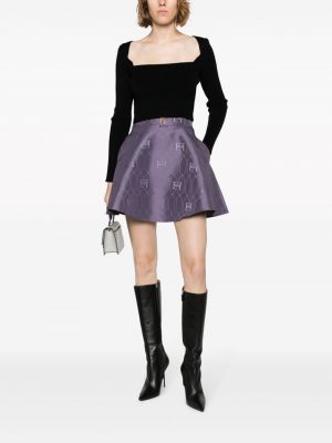Žakárové saténové mini sukně Elisabetta Franchi