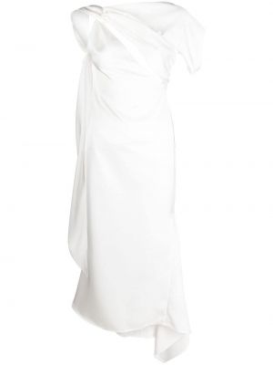 Асиметрична коктейлна рокля The Attico бяло