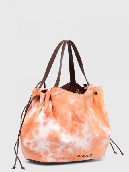 Оранжевая сумка шоппер Pinko