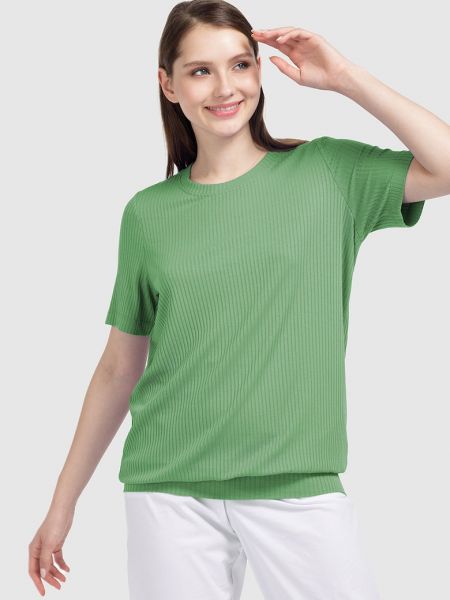 Блузка с коротким рукавом Helmidge зеленая