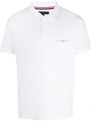 Polo con estampado Tommy Hilfiger blanco