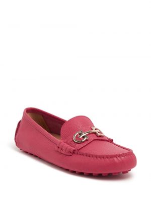Leder loafer mit schnalle Ferragamo pink