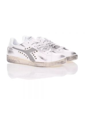 Sneakersy skórzane Diadora białe
