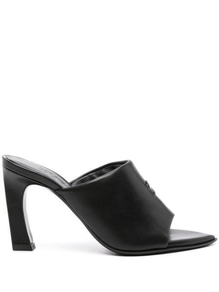 Mules en cuir Hugo noir