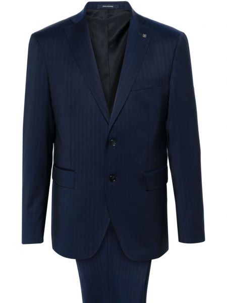 Pruhovaný oblek Tagliatore modrý
