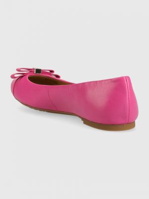 Bőr balerina cipők Michael Michael Kors rózsaszín