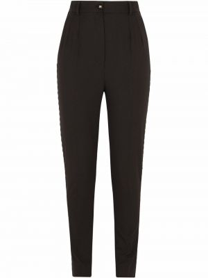 Pantaloni skinny fit de cristal Dolce & Gabbana negru