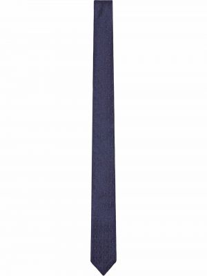 Cravatta con stampa Saint Laurent blu