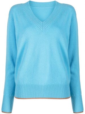 Пуловер с v-образно деколте Rosetta Getty синьо