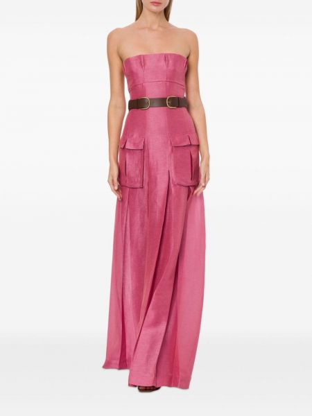 Abendkleid mit plisseefalten Alberta Ferretti pink