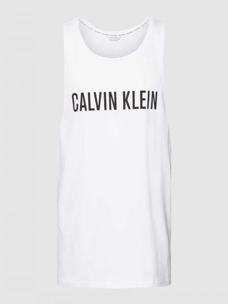 Polo z nadrukiem Calvin Klein Underwear biała