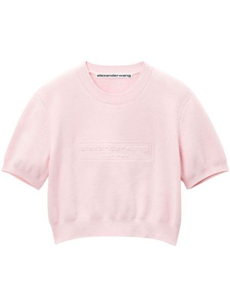 T-shirt en tricot Alexander Wang rose