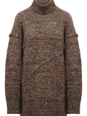 Шелковый шерстяной свитер Petar Petrov коричневый