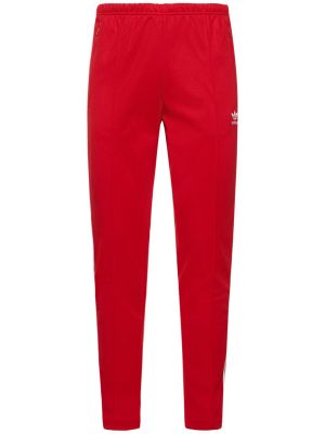 Pantaloni din bumbac Adidas Originals roșu