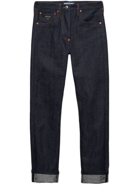 Low waist straight jeans Prada blau