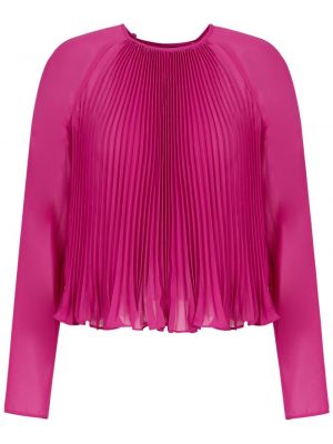 Bluză plisată Emporio Armani roz