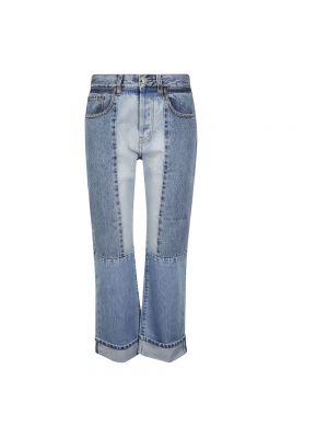 Straight leg jeans a vita alta Victoria Beckham blu