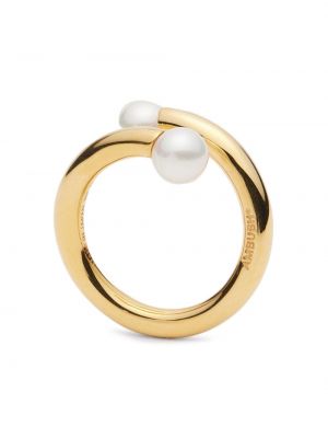 Žiedas su perlais Ambush auksinė