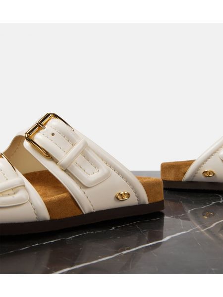 Kožené sandály Valentino Garavani bílé