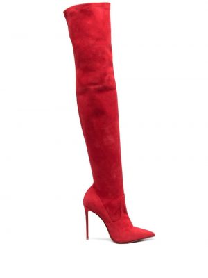 Kožené semišové členkové topánky Le Silla červená