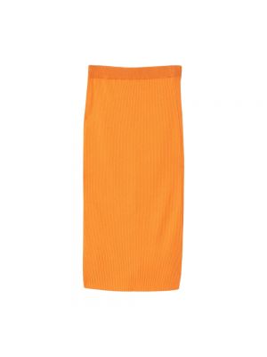 Dzianinowa spódnica ołówkowa Rodebjer pomarańczowa