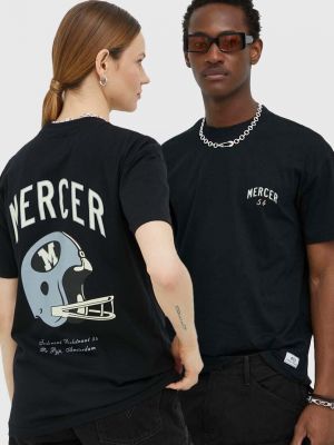 Памучна тениска с дълъг ръкав с принт Mercer Amsterdam черно