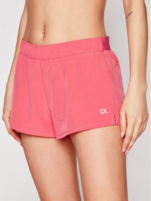 Pletene sportske kratke hlače Calvin Klein Performance ružičasta