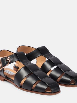 Kožne sandale Gabriela Hearst crna