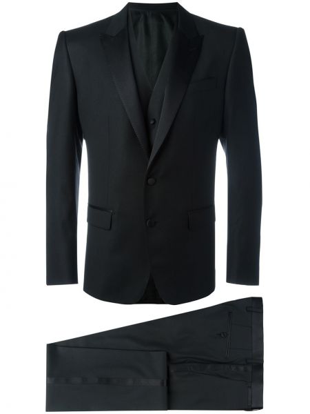 Gyapjú business gombolt öltöny Dolce & Gabbana - fekete