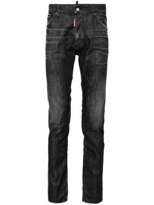 Jeans skinny slim en coton Dsquared2 noir