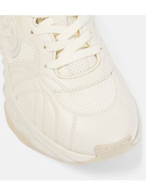 Bőr sneakers Gucci fehér