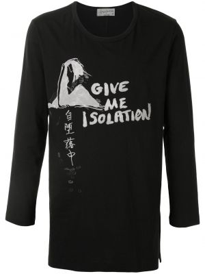 Camiseta de manga larga manga larga Yohji Yamamoto negro