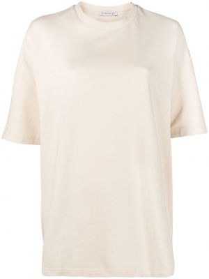 T-shirt con scollo tondo Moncler beige