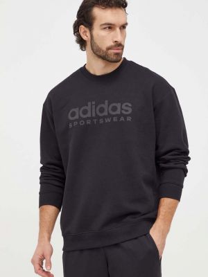 Bluza z nadrukiem Adidas czarna