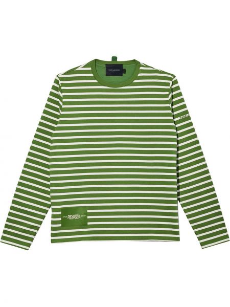 Тениска на райета Marc Jacobs зелено